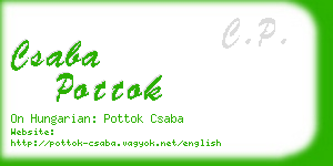 csaba pottok business card